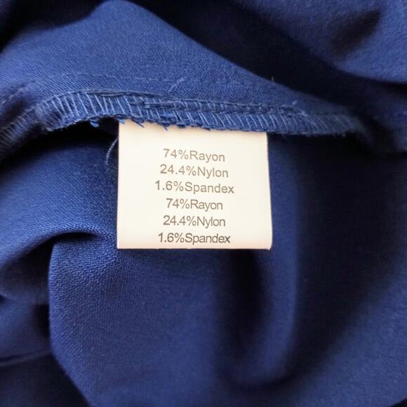 Belle Poque Elegant Retro Style Navy Pencil Dress Polka Dots Small NWT - Picture 8 of 12